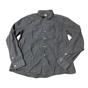 Vintage‎ Versace Jeans Couture Women's Button Down Cotton Navy Blue Shirt XXXL